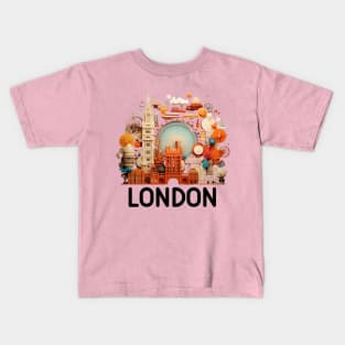 London city design - 3d - art and craft Kids T-Shirt